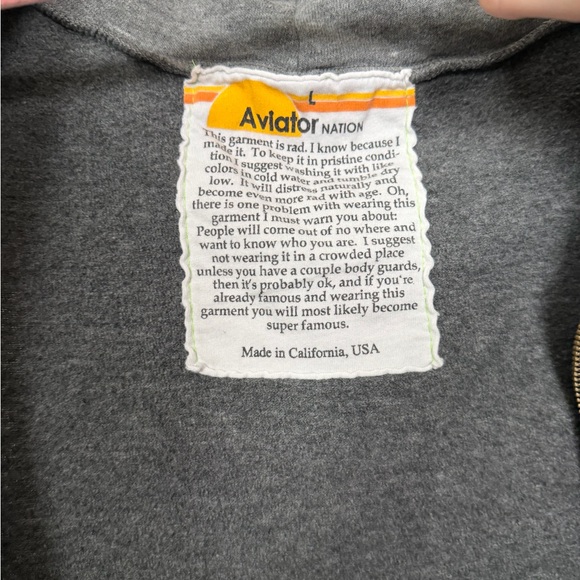 Aviator Nation zip up - Picture 2 of 2
